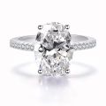 【shengxiong6525】Women's Solitaire Rings big oval silver gold wedding bridal rings cubic ring diamond eternity promise rings. 