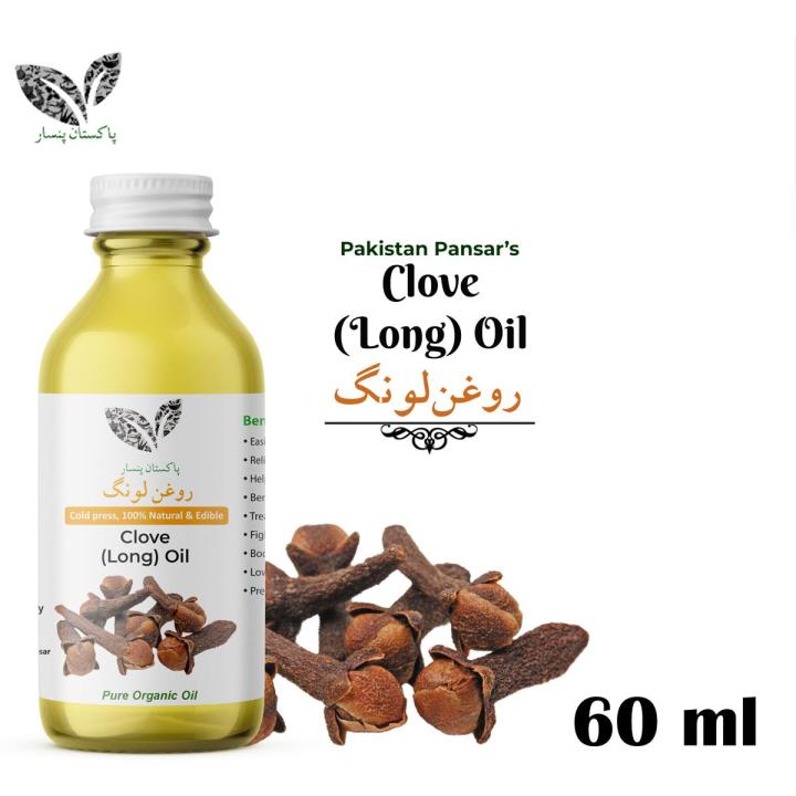 Clove Oil (Long oil) 60 ml to 120 ml –100% Pure Organic & Natural:-Brand: Pakistan Pansar
