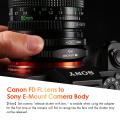 K&F Concept Lens Mount Adapter FD to NEX for Canon FD FL Lens to Sony NEX E-Mount Camera for Sony Alpha NEX-7 NEX-6 NEX-5N NEX-5 NEX-C3 NEX-3. 