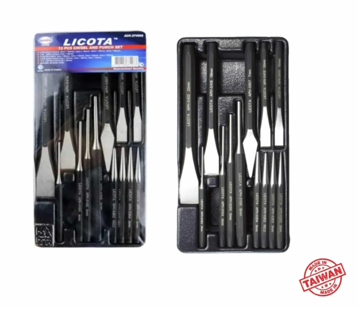 MS - Licota Made in Taiwan 13 Pcs Punch & Chisel Set