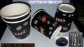 Disposable Coffee Cup / Disposable Tea Cup ( Insulated Double Layer Cups with Lids & Stirrer  ) ( 10/20/30 Cups ). 