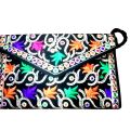 Pakistani Traditional Embroidered Vintage Hand Bag PURSE Size 10x7 Inches with Shoulder Strap For Female Girls Women Cultural Party Wear Bag Sindhi Balochi Pashtun Multicolor Hand Made  Work. 