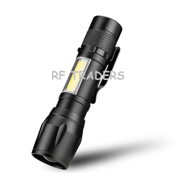 Mini USB Rechargeable Flashlight Torch Zoom Lamp