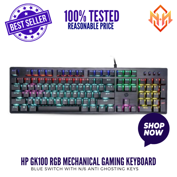 HP GK100 RGB MECHANICAL GAMiNG KEYBOARD WITH BLUE SWITCH
