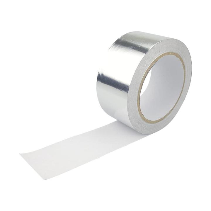 Silver Aluminium Foil Tape Adhesive Duct Tape - Heat Proof Multiple Use For Heating & Air Conditioning Repairs - 2 Inch - Heat And Light Reflective