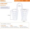 Mobi Lock Nose Vent Sinus Relief Dilator Anti Snoring (Pack of 12 Small Size) Hard Silicone Vents. 