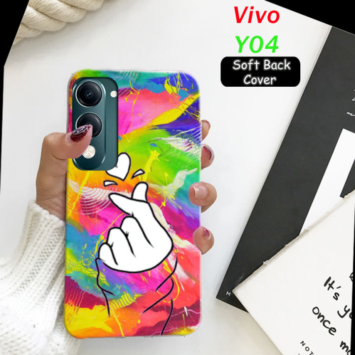 Vivo Y04 Back Cover - Ladies Love Floral Art Soft Case