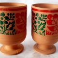 Clay glass without polish terracotta | Mitti ka traditional glass |  2 Pieces. 