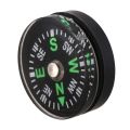 Oil Filled Button Compass - Ultra Compact 20mm - Mini SAS Survival Bushcraft - Black. 