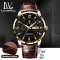 LouisWill Men Watch Business Fashion Watch Waterproof Simple Watch Military Wristwatches Classic Roman Numeral Dial Calendar Luminous Pointer Wrist Watches for Men. 