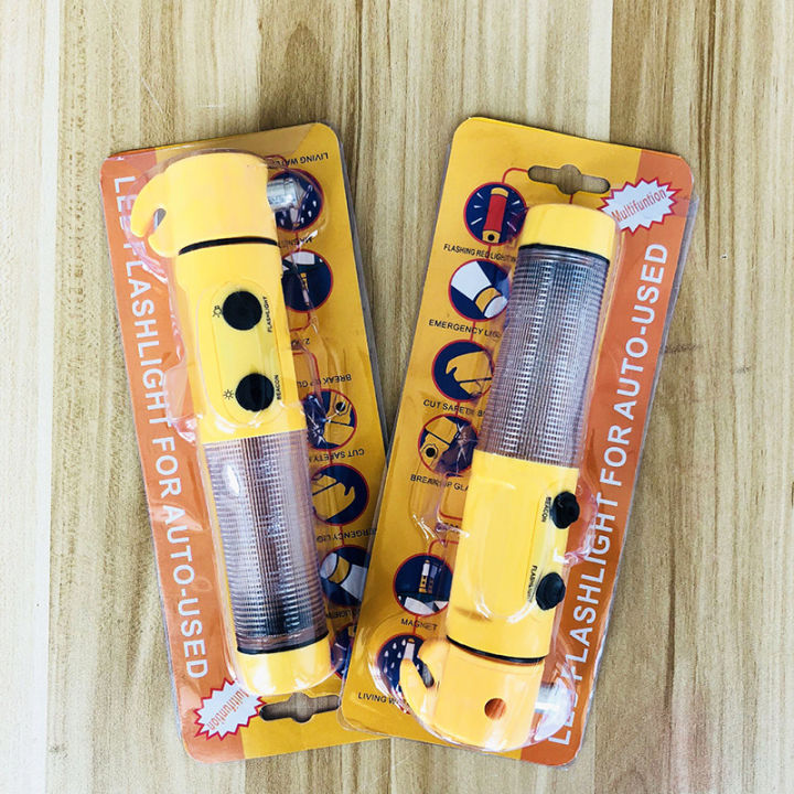 Four in one safety hammer for automotive fire protection, multifunctional sound and light alarm, flashlight, car mounted emergency escape window breaker