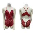 SMY 1 Set Women Lace Lingerie Western Style Comfy Transparent Lace Ladies Sleepwear Nightwear. 