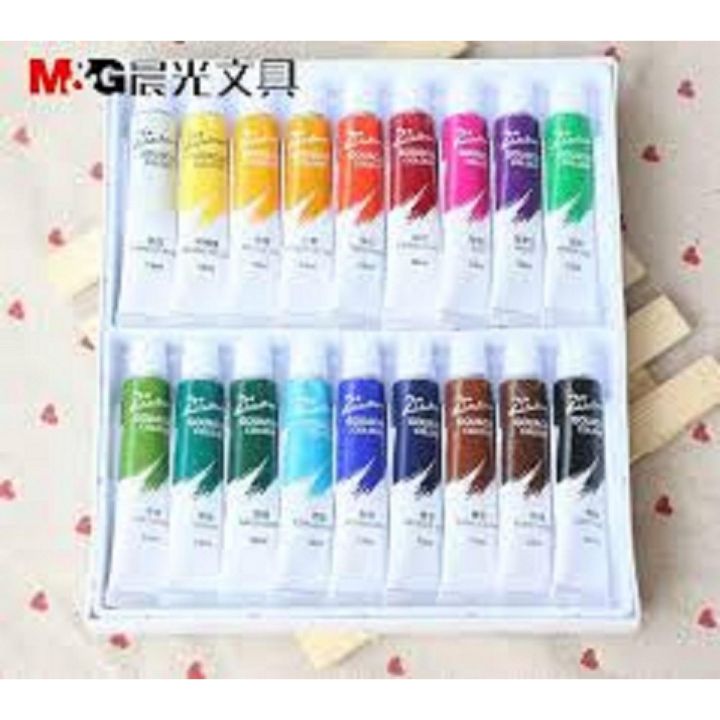 Acrylic Paint Pack of 24 Colours - Best Quality - M and G
