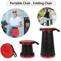 Camping And Travelling Stool Telescopic Portable Adjustable Collapsible Light weight Folding Stool For Camping Travelling Gardening Fishing And Home Decor. 