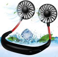 7 Blades Portable Neck Fan, Rechargeable Hands-Free Fan, Adjustable High Flexibility Hanging Fan. 