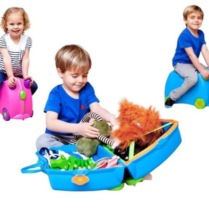 Kids Travel Trunki Trixie Suitcase Evergreen Fun Case Trunk Case Bag Luggage with Wheels