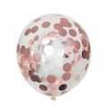 Pack Of 10 Pieces Rose Gold Color Confetti Filled Balloons - Confetti Filled Birthday, Bridal Shower & Wedding Party Popper Balloons. 