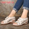 Women Sandals Cross Belt  Non-Slip Casual Wedge Sandal for Women Pure Color. 