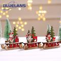Christmas Ornament Handcrafted Wooden Santa Claus Sleigh Ornament Exquisite Christmas Decor for Diy Crafts Southeast Asian Buyers' Favorite Party Accessories. 