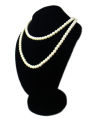 White Beads Mala Style Necklace For Women - White. 