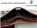 SLEEK Premium Real Leather Wallet for Men with Zipper and Gift Box - Cash & Card Branded Wallet - Model: WILD WEST- Bifold Slim Wallet - SK-1 - Wallet for Men's. 