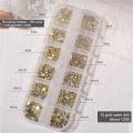 1200/720 Pieces Nail Rhinestone 3D Crystal DIY Nail Art Decorations Crystal Diamond Gem Glitter Nail Beauty Accessories. 