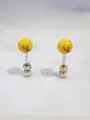 Romantic Motorcycle Handle Spring Emoji Funny Yellow High Quality Material Flexible Universal Fitting Pair. 