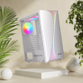 BOOST CHEETAH Pro GAMiNG PC CASE WHiTE WiTH 3 RGB FAN. 