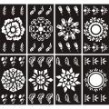Pack Of 8 Mehndi Design Stickers New Tiki Design H. 