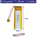 3.7v 25mAh, 100mAh, 420mAh, 450mAh, 650mAh, 800mAh, 850mAh, 1000mAh, 3000mAh, 5000mAh, 10000mAh, (Lithium) Li-ion Battery Battery for Power Ban Case or Arduino Projects and Drones. 
