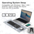 A4tech FBX50C Bluetooth & 2.4G Wireless Keyboard - Rechargeable USB Type C - Multi Device - 2 cm Slim & Lightweight - Scissor Switch Keys - Multidevice Pairs Upto 4 Devices - For PC/Laptop/Tablet/iOS/Android/Smart TV. 