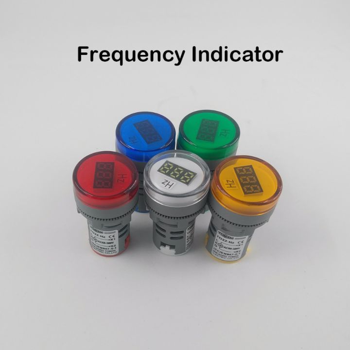 TOMZN AC 0-100Hz Hz 22MM LED frequency meter indicator pilot light Red Yellow Green white Blue