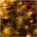 10 LED Star String Lights Indoor & Outdoor Metal Design Decorative Lights for Party Wedding and Bedr. 