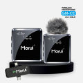 Morui GM-X10 Wireless Microphone 3-in 1 & 4-in-1  | 1 Year Warranty | Active Noise Cancellation Mic, DSLR Support, Smartphones & Audio Devices | Premium Studio Sound, Eco-Friendly & AUX Support. 