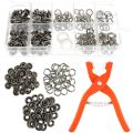 Imported Quality 50 Metal Snaps Buttons with Fastener Pliers Tool Kit Set Sewing Free Snap Button Kit with Manual Pliers Press Studs Tool for DIY Crafts Bags Sewing Snap Fastener Kit. 