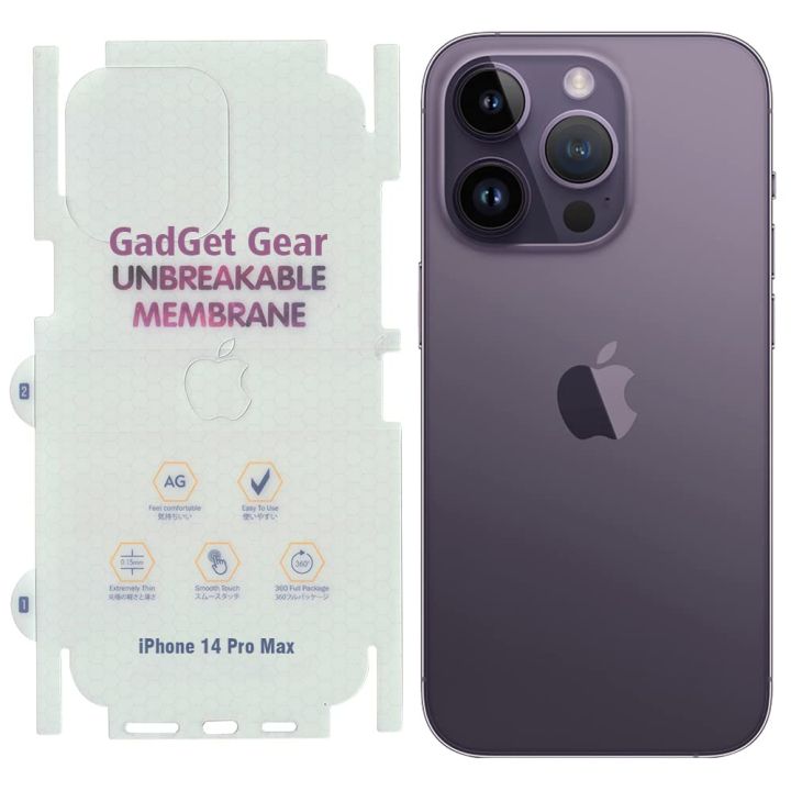 iPhone%2015%20Pro%20Max%20/%2013%20Pro%20Max%20/%2012%20Pro%20Max%20/%2014%20Pro%20Max%20Unbreakable%20Membrane%20Back%20Sides%20Sheet%20Protector%20-%20Image%202
