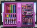 Children Drawing Art Set with Pencils, Markers, Watercolor Set, and Supplies - Creative Stationery Kit. 