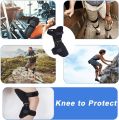 Power Knee Joint Support Knee Pads Stabilizer Powerful Rebound Spring Force Protection Booster Breathable Non-Slip Joint Brace for Men Sports, Squat, Training. 