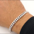 Hand bracelet for men , Chain Bracelet for Boys , Stylish & Trendy Heavy Metal Party Wear Hand Bracelet , Silver Hand Bracelet Boys. 