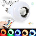 Bluetooth Speaker Bulb Smart LED RGB + Remote Control Wireless Disco Audio Music Multi Color Dimmable Lamp 12W. 