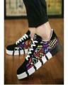 Black Stylish Multi Colors Sneaker for Men. 