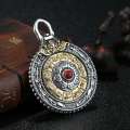 Taiyin Wenshu Jiugong Bagua Gua Pai Pendant rotatable zodiac year Tibetan Valentine's Day New Year gift. 