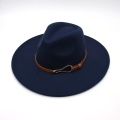 New Large Wide Brim Classic Fedora Hat Unisex Wool Felt Hat British Belt Jazz Men Hat Autumn Winter Women Trilby Dress Hat. 