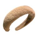 Retro Women Elegant Fluffy Hairband For Women Girls Sweet Hair Decorate Headband Plush Hair Hoop Hair Band. 