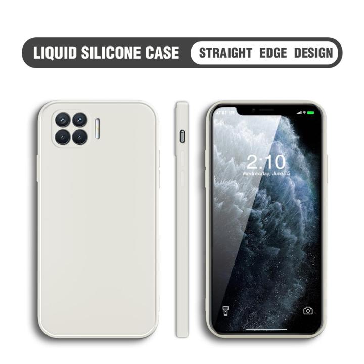BILI for OPPO F17 Pro / A93 2020 / Reno4 F Back Cover Ultra Thin Soft Luxury Square Multicolor Liquid Silicone Phone Case