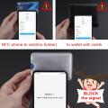 Anti Rfid Wallet Blocking Reader Lock Bank Card Holder Id Bank Card Case Protection Metal Credit Card Holder Aluminium 6*9.3cm. 