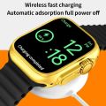 h11 ultra 2 Smart Watch / T900 Ultra 2 SmartWatch / S9 smart watch - 2.09 Infinite Display - 49MM Dial Size - Golden dial, Golden dial smart watch, Built-in Games - Bluetooth Calling - Crown Working. 