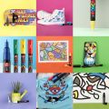 【HOT】 1 Pcs Japan Uni Posca Markers PC-1M Paint Pen POP Poster Graffiti Advertising Waterproof Student Office Stationery Art Supplies. 