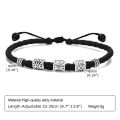Ankle Bracelet for Men, Handmade Braided Black Rope Chain Anklets Gift for Man Boys, Casual Summer Beach Holiday Surfer Jewelry. 