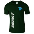 Forest Green Mr Beast T shirt Facon Beast Youtuber Cotton For Mens. 